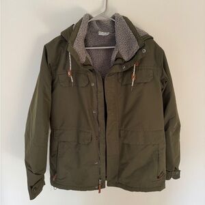 Columbia Olive Green Winter Hooded Men's Jacket